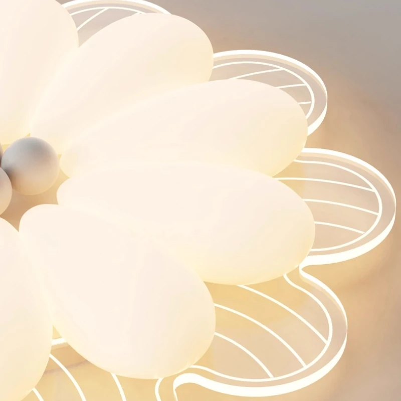 Cream Style Iron Ceiling Lights Eye Protection Simple Modern Room Decoration Study Ceiling Lamps Elegant Indoor Art Luminiares