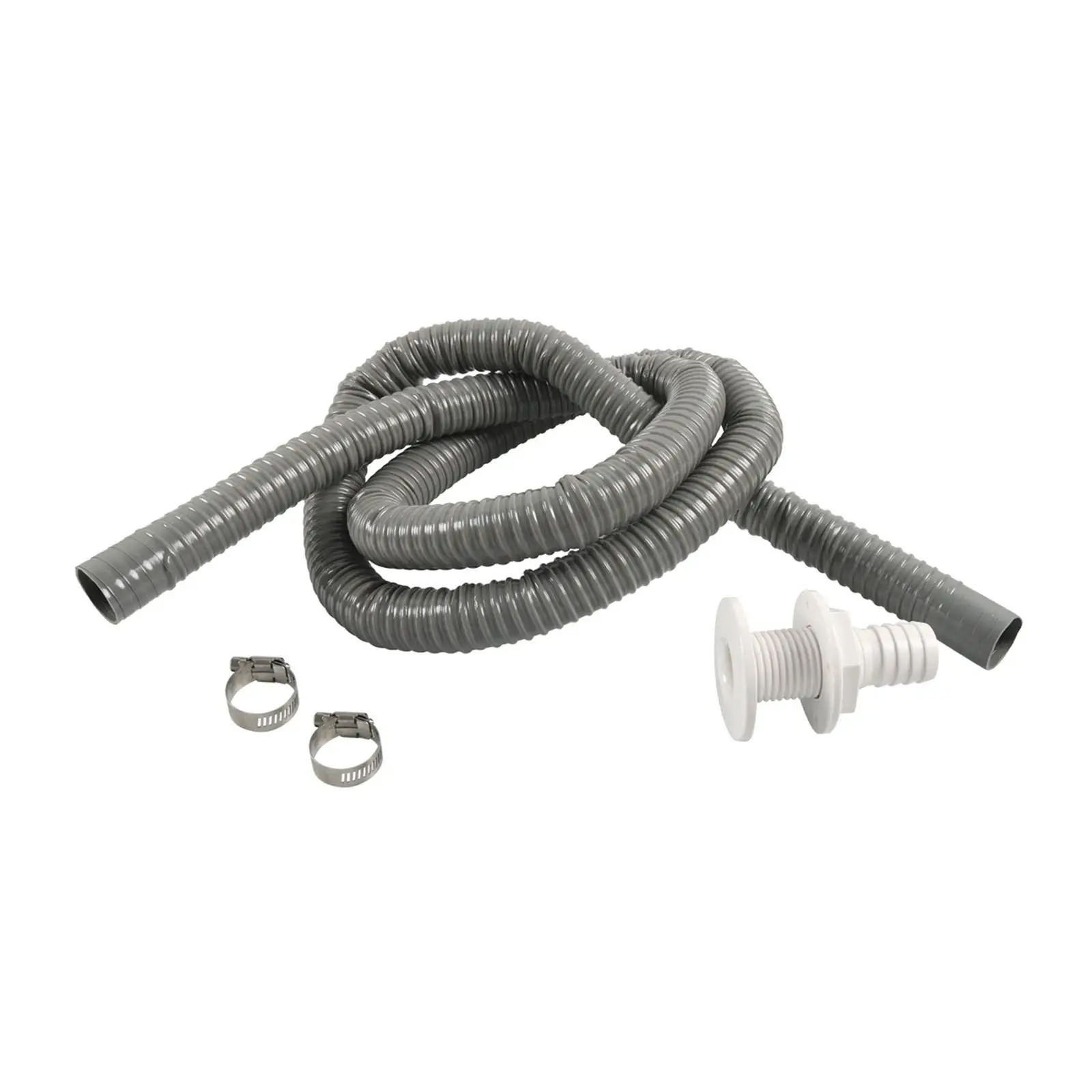 Marine Bilge Pump Plumbing Kit Leakproof Hose Clamp Set 1-1/8 Inch Outlet for Boating Accessories