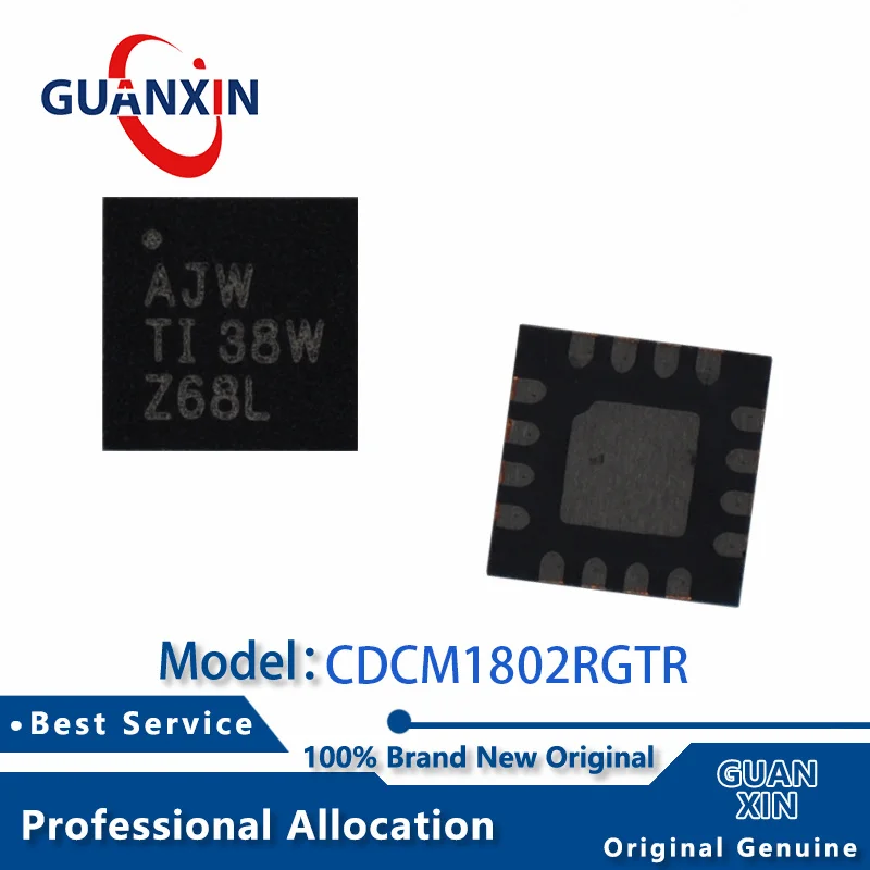 

100% New CDCM1802RGTR CDCM1802RGTT VQFN-16 Marking AJW CDCM1802