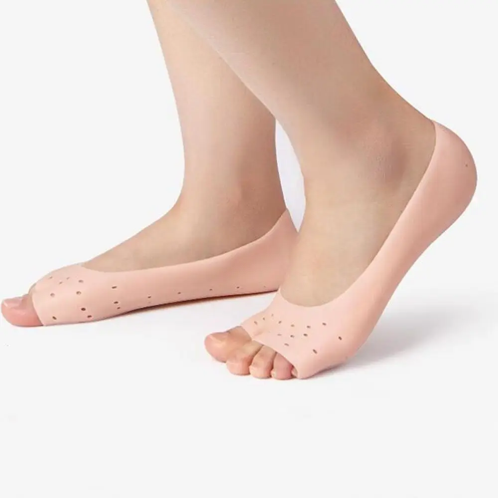 Soft Pedicure Tool Silicone Moisture Sole Open Toe Fish Mouth Socks Heels Shoes Insole Moisturizing Gel Socks Foot Care