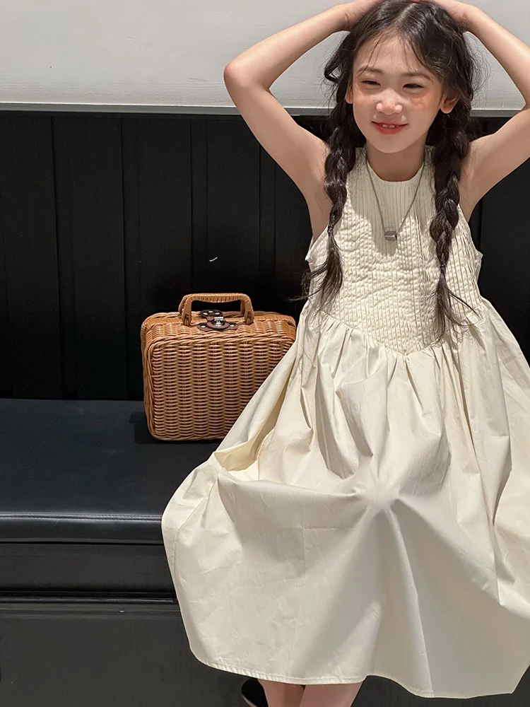 girls-summer-svel-vest-dr-childs-a-line-skirt-korean-sle-cotton-fabric-gown-for-ages-3-2-years-old-kids-clothing