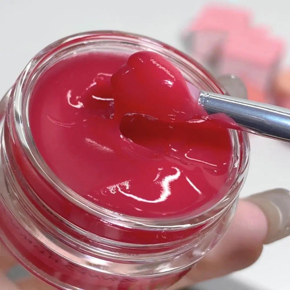 Barras de labios de gelatina hidratante dulce, brillo de labios ligero de agua hidratante de larga duración, sin decoloración, maquillaje de esmalte de labios húmedo