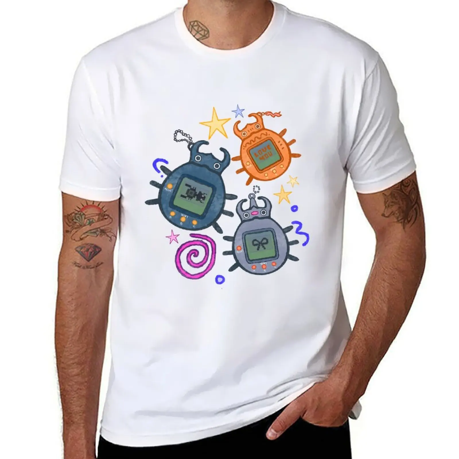 

Beetle Tamagotchi T-Shirt t shirts for man pack white man t shirt heavy cotton T-Shirt