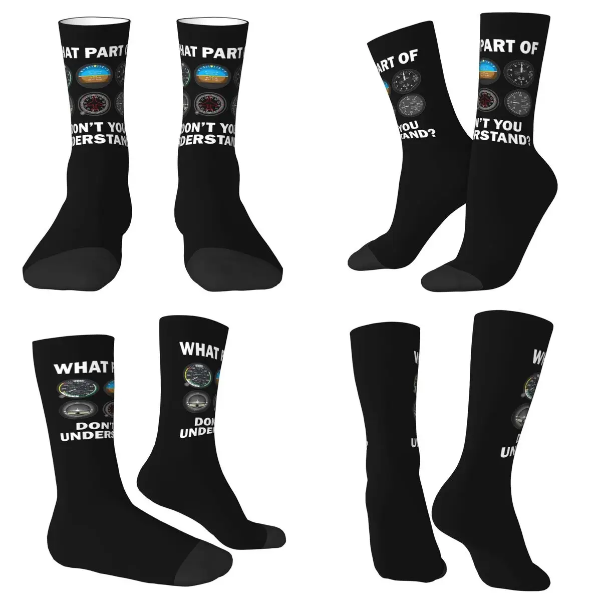 

Pilot Gift Pilot Airplane Stuff And Accessories Pilot Instruments Socks Harajuku Super Soft Stockings Long Socks Christmas Gifts