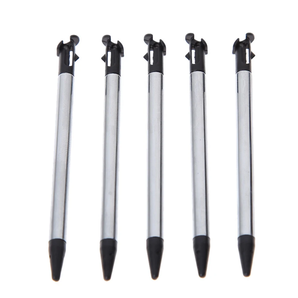 

5Pcs Retractable Metal Stylus Pen Fashionable Polish Surface for Touch Screen Devices Long-Lasting Smooth Writing Drawing Tool