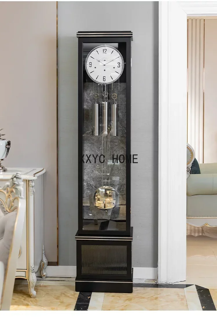 Duits Hermle Light Luxe De Grootvader Klok Chinese Retro Slinger Klok Mechanische Massief Hout Grote Klok