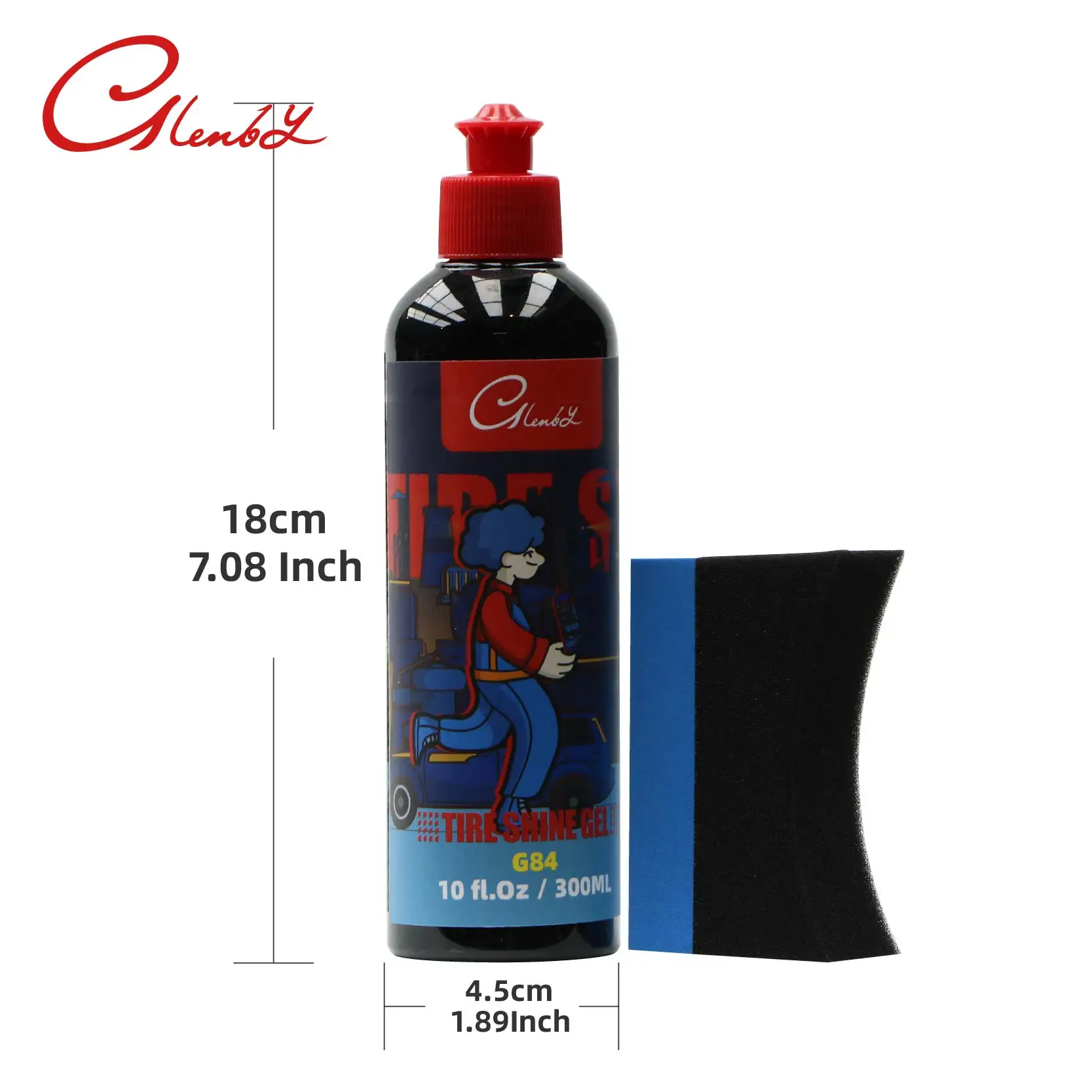 Car Tire Shine Gel and Conditioner, Oil Based Tire Gel, SIO2 & Black Dye Infused,No Sling Formula. Enhances Tires Color & Finish image 6