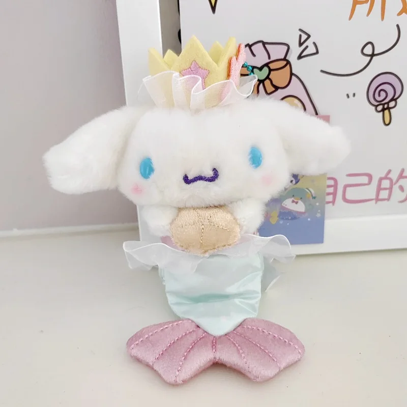 12Cm Sanrio Mermaid Schattige Kuromi Cinnamoroll Mijn Melodie Pochacco Kussen Pluche Speelgoed Plushie Knuffel Pop Voor Kinderen Cadeaus Verjaardag