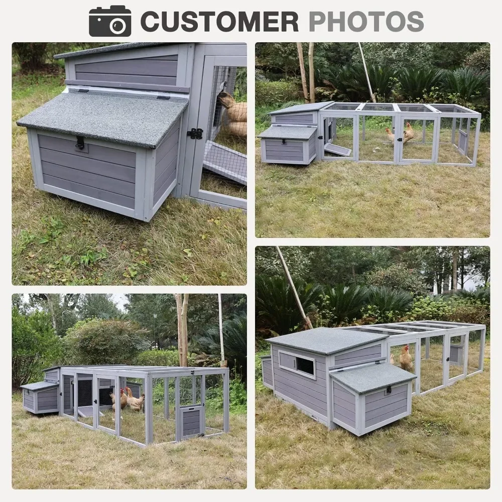 Large Chicken Coop, Holds 6 Chickens, Leak Proof Tray, UV Protection, Large Outdoor Chicken Coop, Large Outdoor Chickens Coops