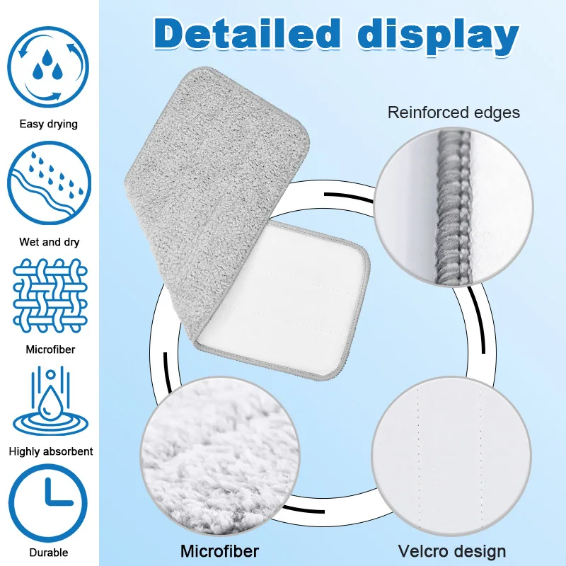 2 قطعة استبدال ممسحة القماش الخرق ل Xiaomi Deerma TB500 TB800 ممسحة رش المياه 360 الدورية تنظيف الملابس رئيس