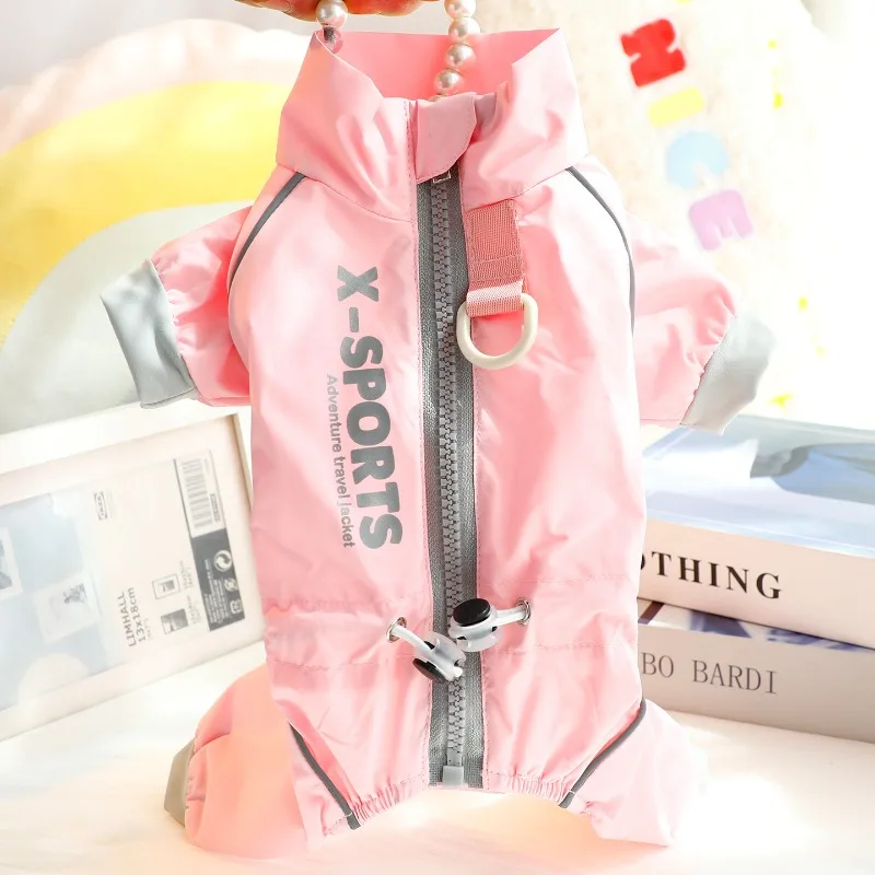 

Новые комбинезоны для собак: весенне-летние, тонкие, водонепроницаемые, на четыре лапы, для прогулок на улице, куртка-дождевик для маленьких собак, одежда для домашних животных