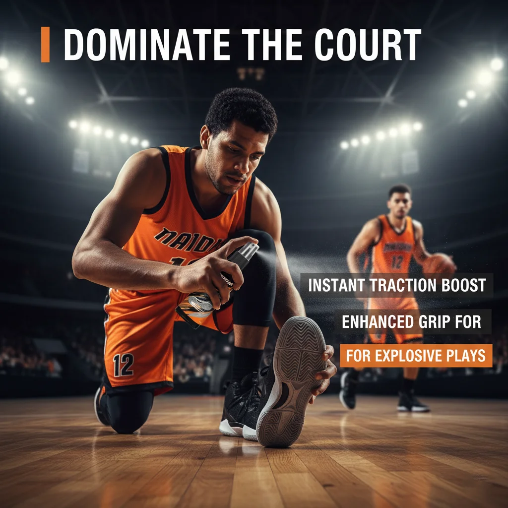 Basketball Shoe Grip Restorer, Sticky Sole Spray for Indoor Court, Non‑Stain, Fast‑Drying, Boost Traction & Control