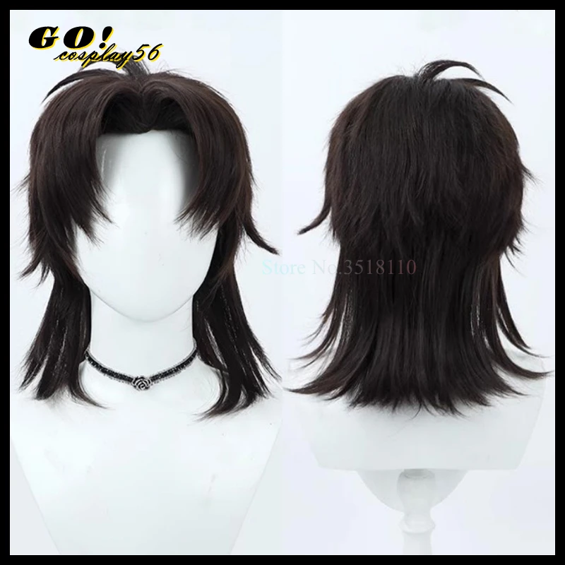 Kotomine Kirei Cosplay Wig Zero Dark Brown Mullet Hair 2023 Game Heat Resistant Synthetic Headwear