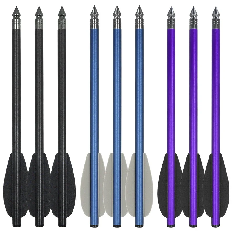 6.3 Inch Aluminum Alloy Short Arrows Multi-color Aluminum Short Arrows 6 Pack Dart Arrows Hunting Shooting
