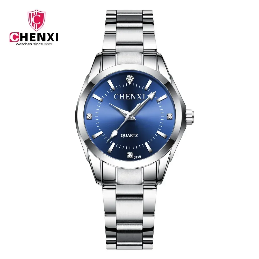 Luxury Women Watches Classic Silver Stainless Steel Waterproof Quartz Watch for Women Rhinestone Dress Wristwatch Female Relogio