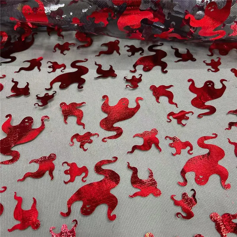 

2-цветная блестящая сетчатая ткань для Хэллоуина-призрака - кружево для DIY ручной работы сценический костюм фоновый аксессуар