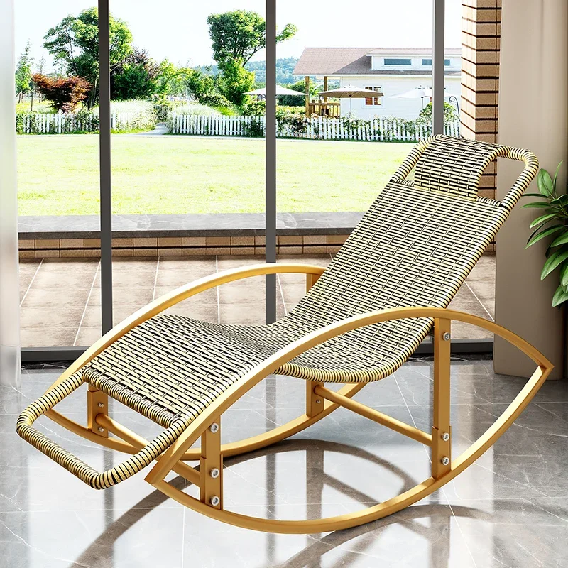 

Современное кресло с откидной спинкой для спальни, скандинавский дизайн, кресло-качалка для балкона, эргономичное одноместное кресло Mecedoras De Adultos, мебель для дома