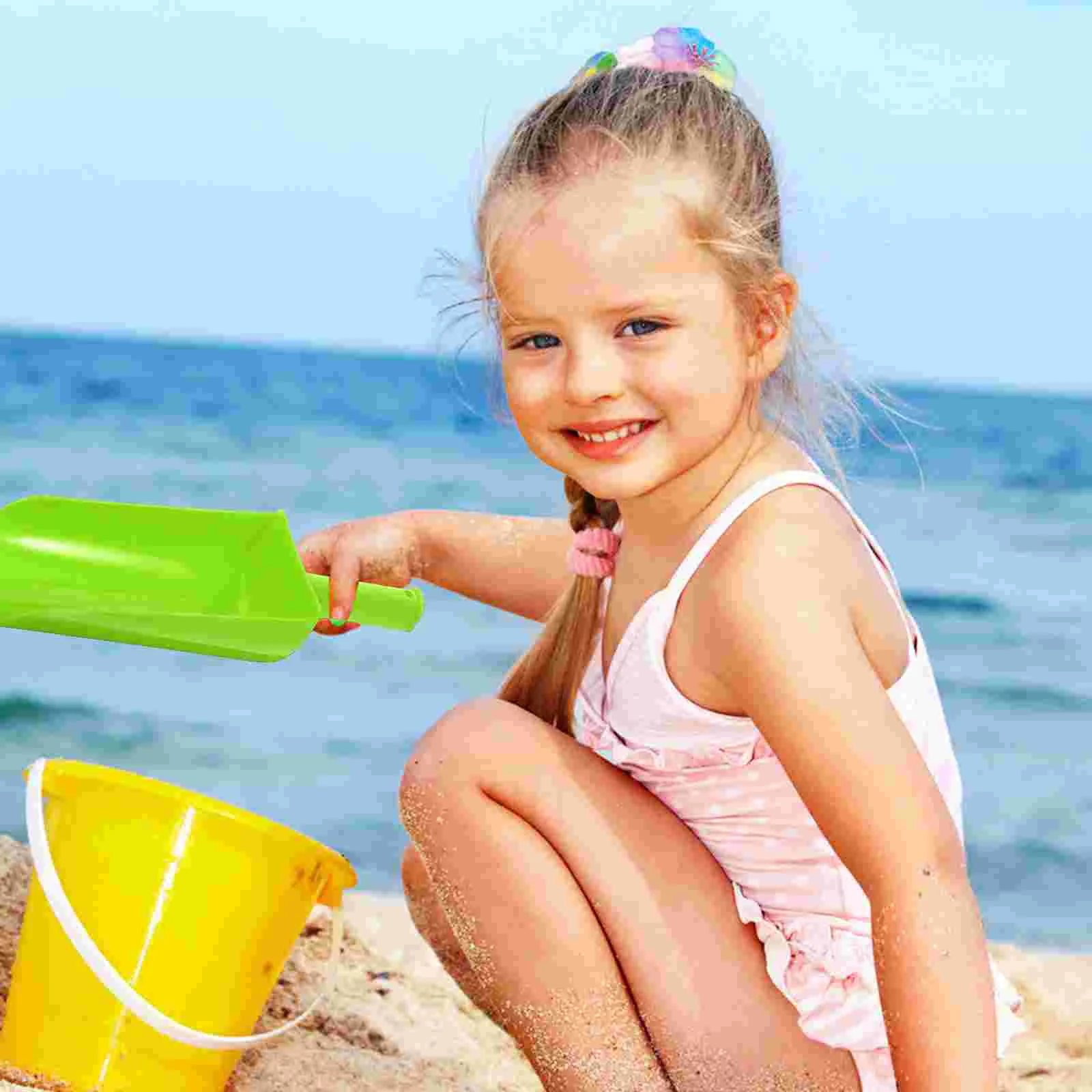 Sandschaufeln für Kinder, Strandspielzeug für Kinder, Outdoor-Spielzeug, klein, Kunststoff, für Kleinkinder, Rot