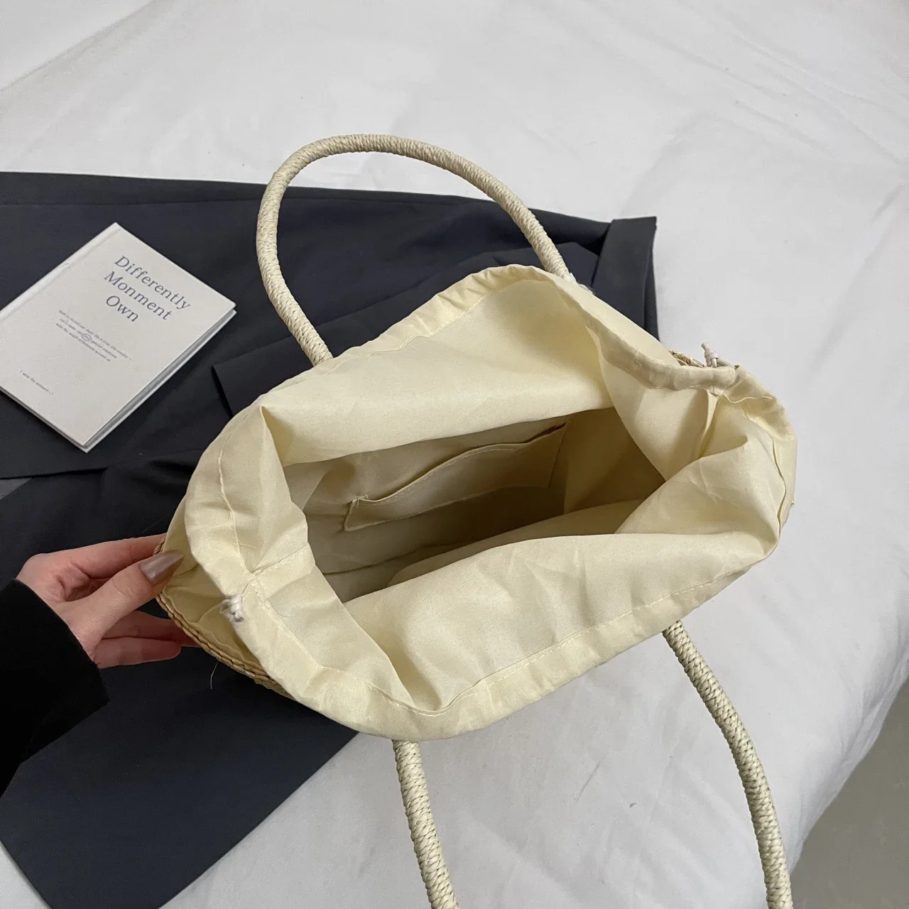 Large Capacity Beach Shoulder Bag Designer Embroidery Handbag Summer Handmade Rattan Bag Fashion Basket Straw Shopping Bag - view 5