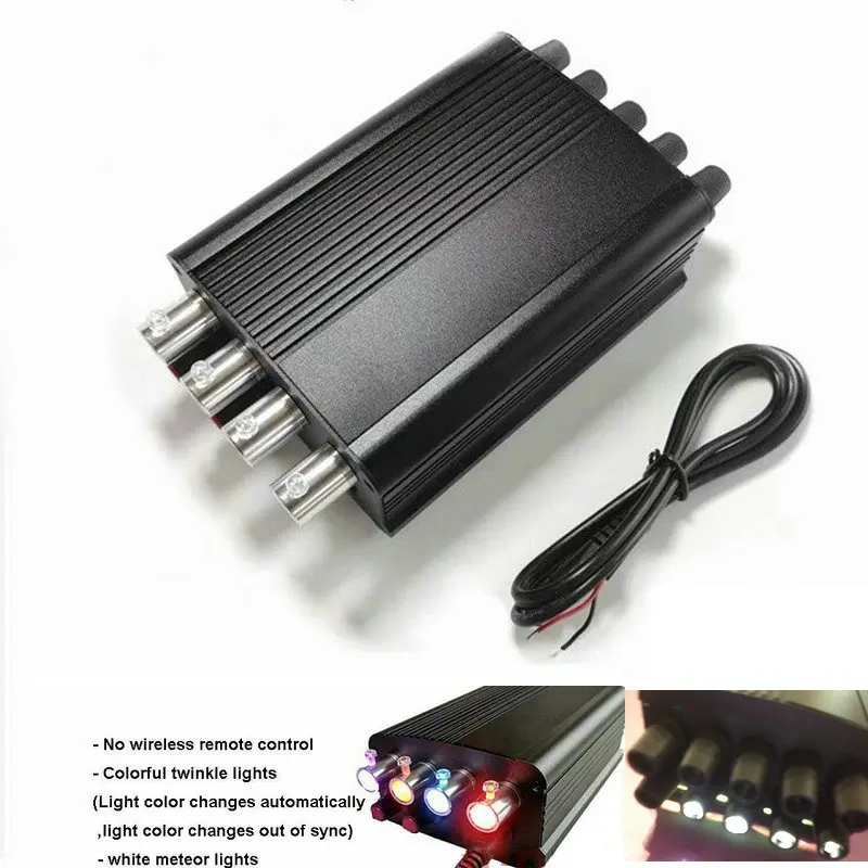 

12V 8W Starry Sky Fiber Optic Star Light Engine Source Twinkle&Meteor Shooting 2in1 Car Home Roof Ceiling Wall SKY Lighting RGBW