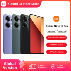 Xiaomi-Smartphone Redmi Note 13 Pro, 4G, appareil photo OIS 200MP, 67W, Helio G99 Ultra, NDavid, 120Hz, AMOLED, version globale