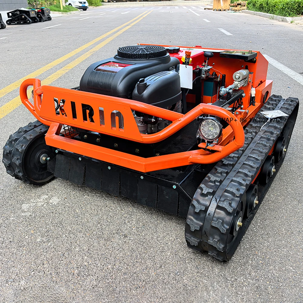 

Industrial High Power 9.5 Remote Control Lawn Mower with Track System 45 Climbing Angle for Steep Slopes & Rough Terrain