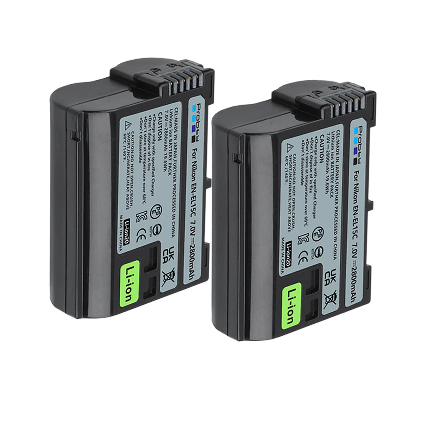 2800mAh EN-EL15 EN EL15 EL15A Battery + LED USB Charger Port For Nikon D500 D600 D610 D750 D7000 D800 D850 Z8