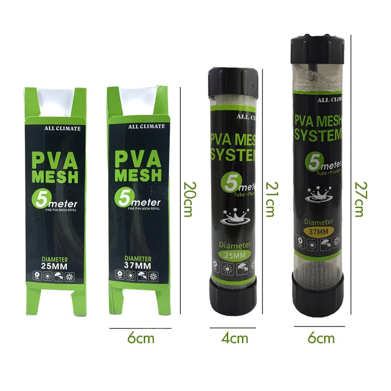 25/37Mm Pva Soluble Pva Mesh Refill Carp Fishing Feeder Fishing Accessories Water Soluble Nest Bag for Outdoors Activities