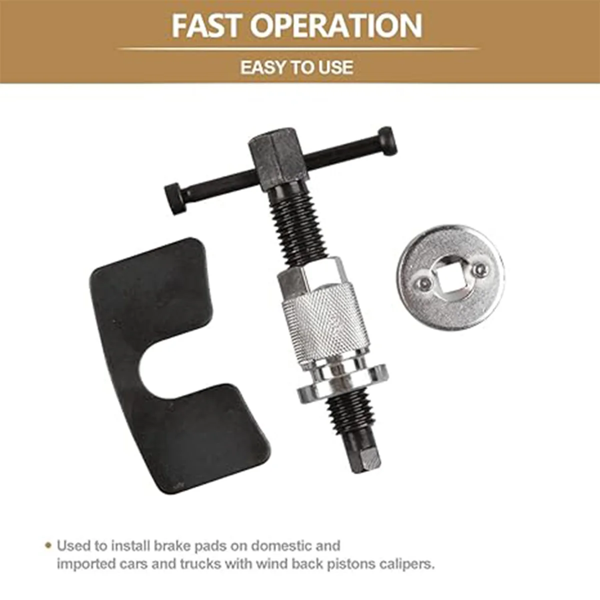Disc Brake Caliper Piston Rewind Tool Universal Car Brake Caliper Press Wind Back Tool for Auto Brake Pad Replacement Repair view 4