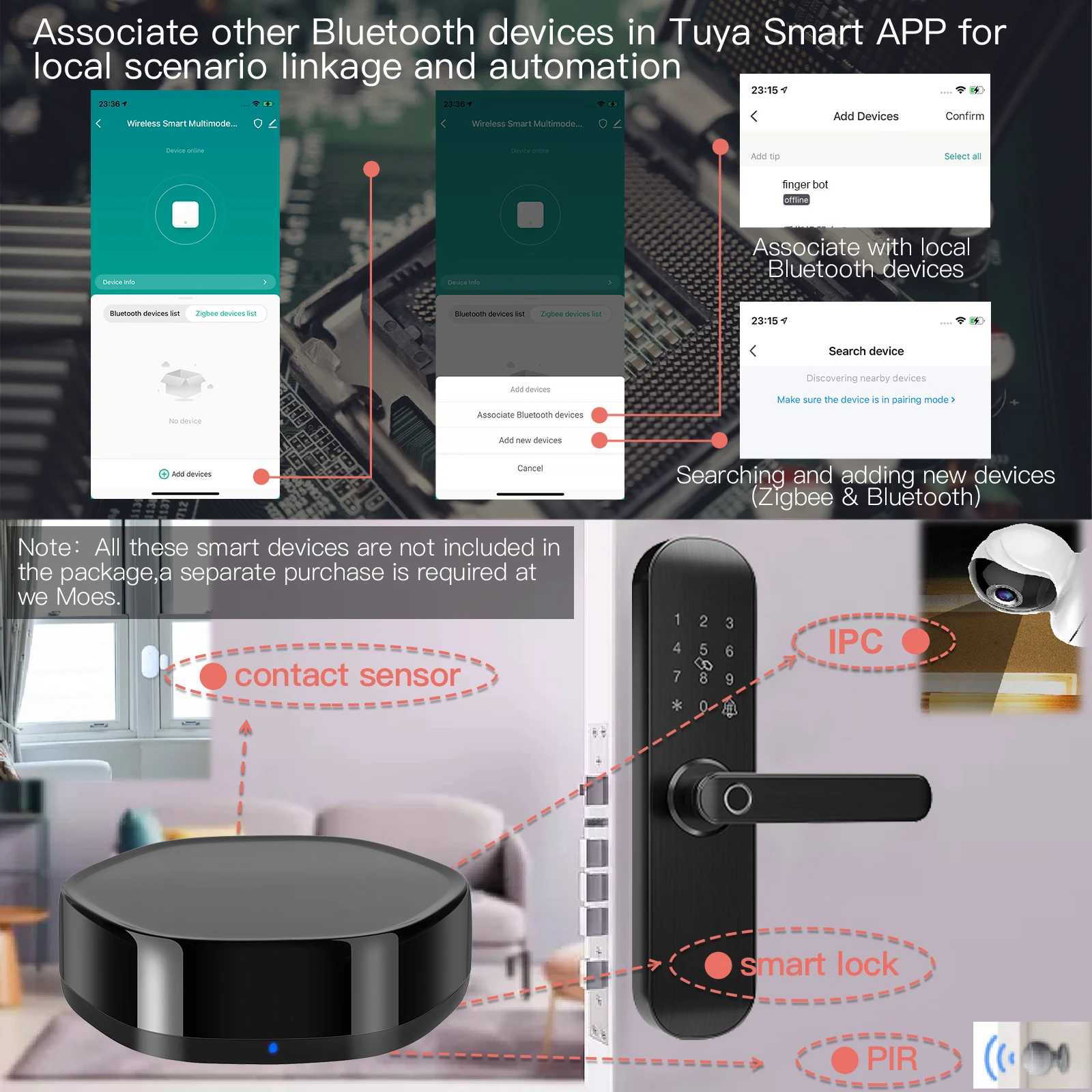 Intelligentes Tuya Multi-Mode-Gateway ZigBee Bluetooth Mesh Hub 38K IR-Fernbedienung DIY-Lernfunktion Sprachsteuerung Alexa Google Home – Detail 2