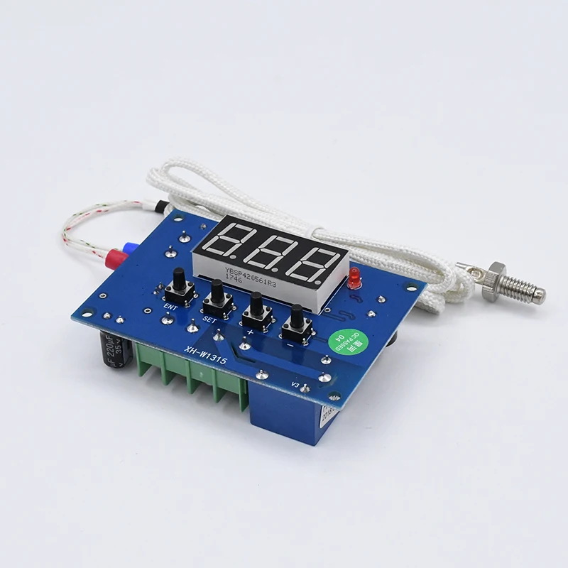 XH-W1315 220V High Temperature Digital Thermostat K-Type Thermocouple Temperature Control Board -30~999 Degree Relay Output