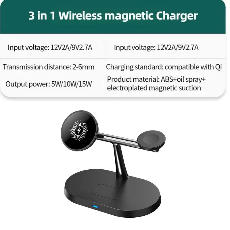 Magnet Wireless Charging Station Wireless Charger Fast Charging Multi-Functional Charging Station Charger Dock