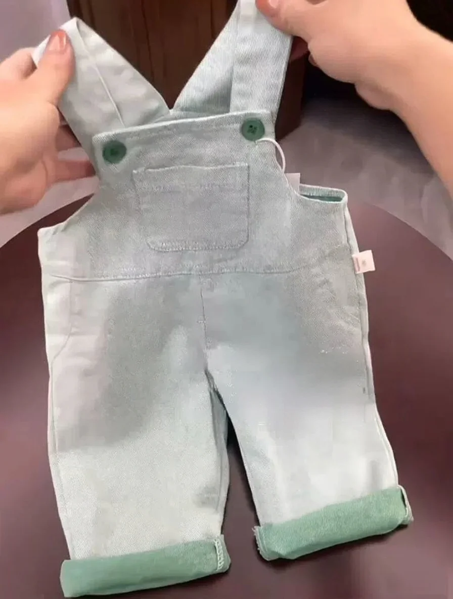 Boy Girl Denim Overalls Kids Casual Loose Fit Jeans Spring Summer New Children's Bib Pants Toddler Dungarees
