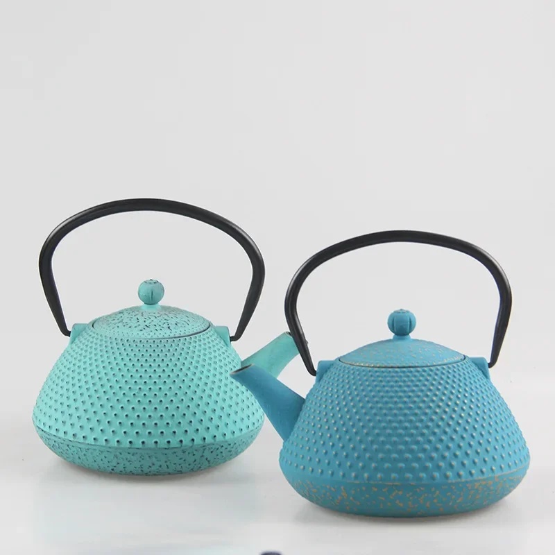 Unique Teapot Kettle Granular European and American Cast Iron Kettle with Filter for Making Tea and Making Tea Cast Iron Teapot