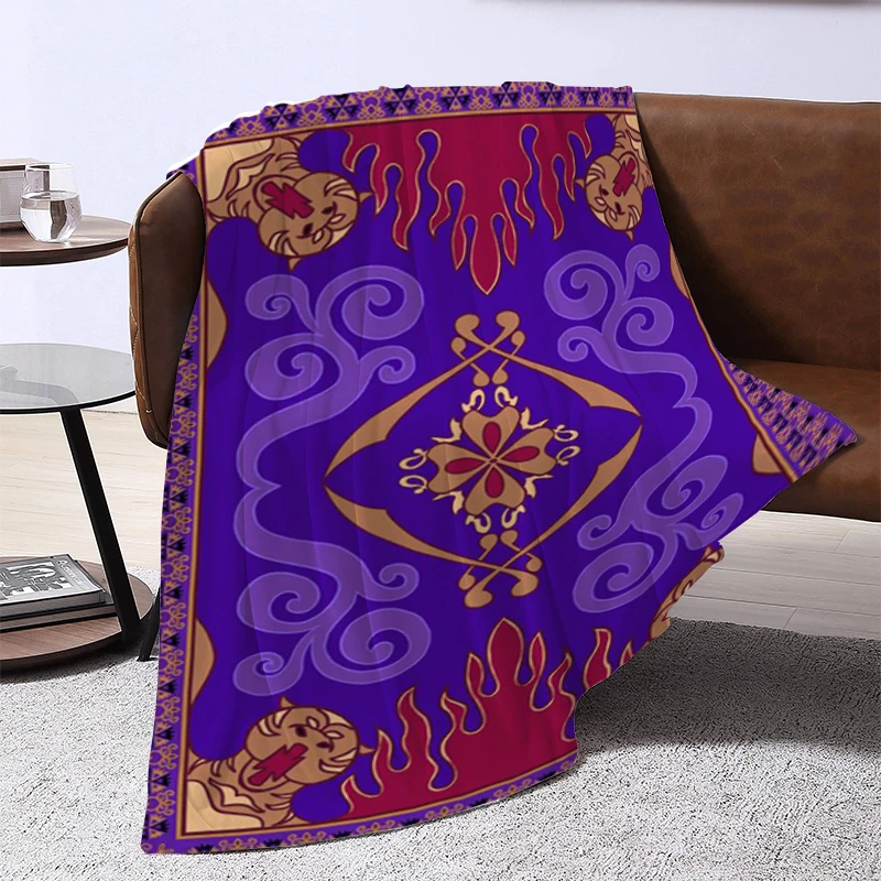 

Sofa Blankets for Beds Cartoon Aladin and the Magic Lamp Baby Blanket Furry Machine Washable Winter Throw Fluffy Soft Bed Fleece
