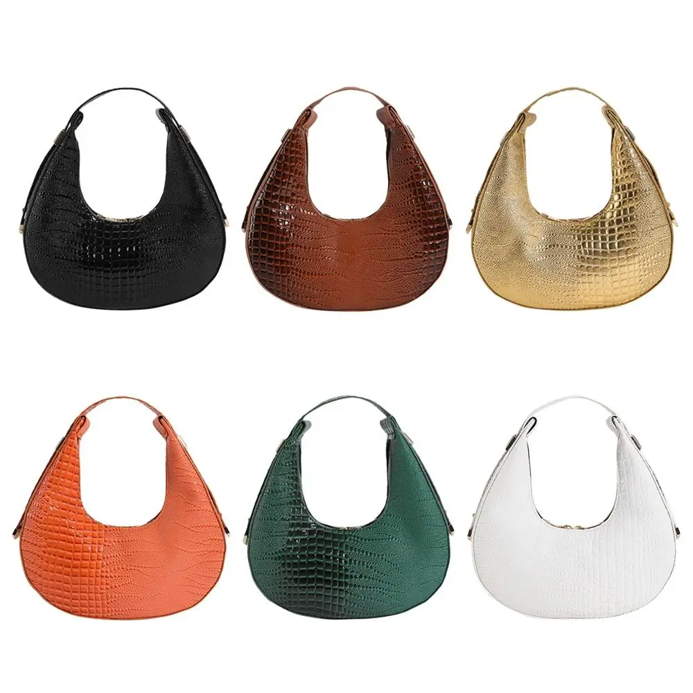 

Simple PU Leather Shoulder Bag Solid Color Underarm Bags Sling Bag Women Female