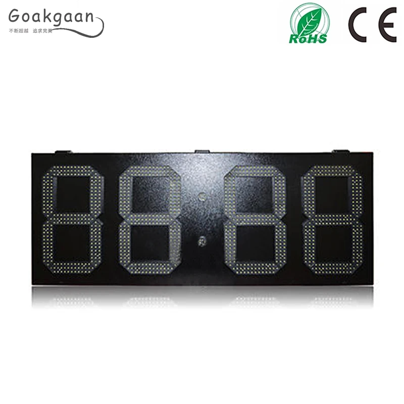Outdoor LED Digital Screen Oil Price Display IP53 Weatherproof Iron Box with Time And Temperature for Public Places