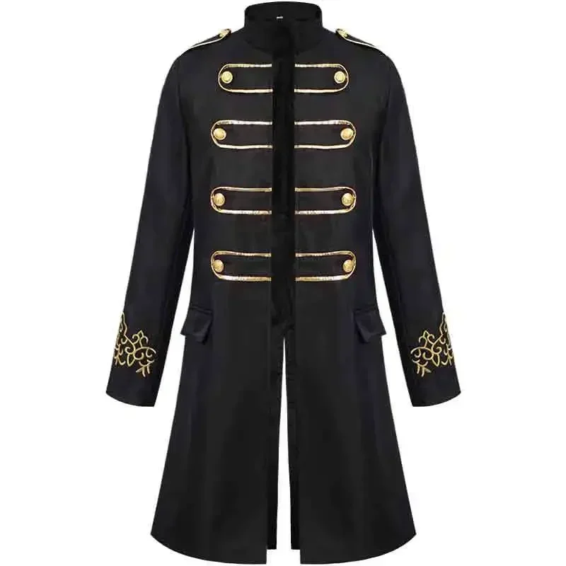 

Retro Steampunk Medieval Cosplay Costume Prince Punk Jackets Vestido Renaissance Gothic Coats Noble Party Embroider Uniforms
