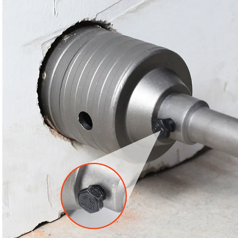 SDS Plus Concrete Wall Hole Saw TCT Carbide Hole Cutter Kit for Brick Cement Air Condition Pipe Drilling Hollow Core Drill Bit view 4