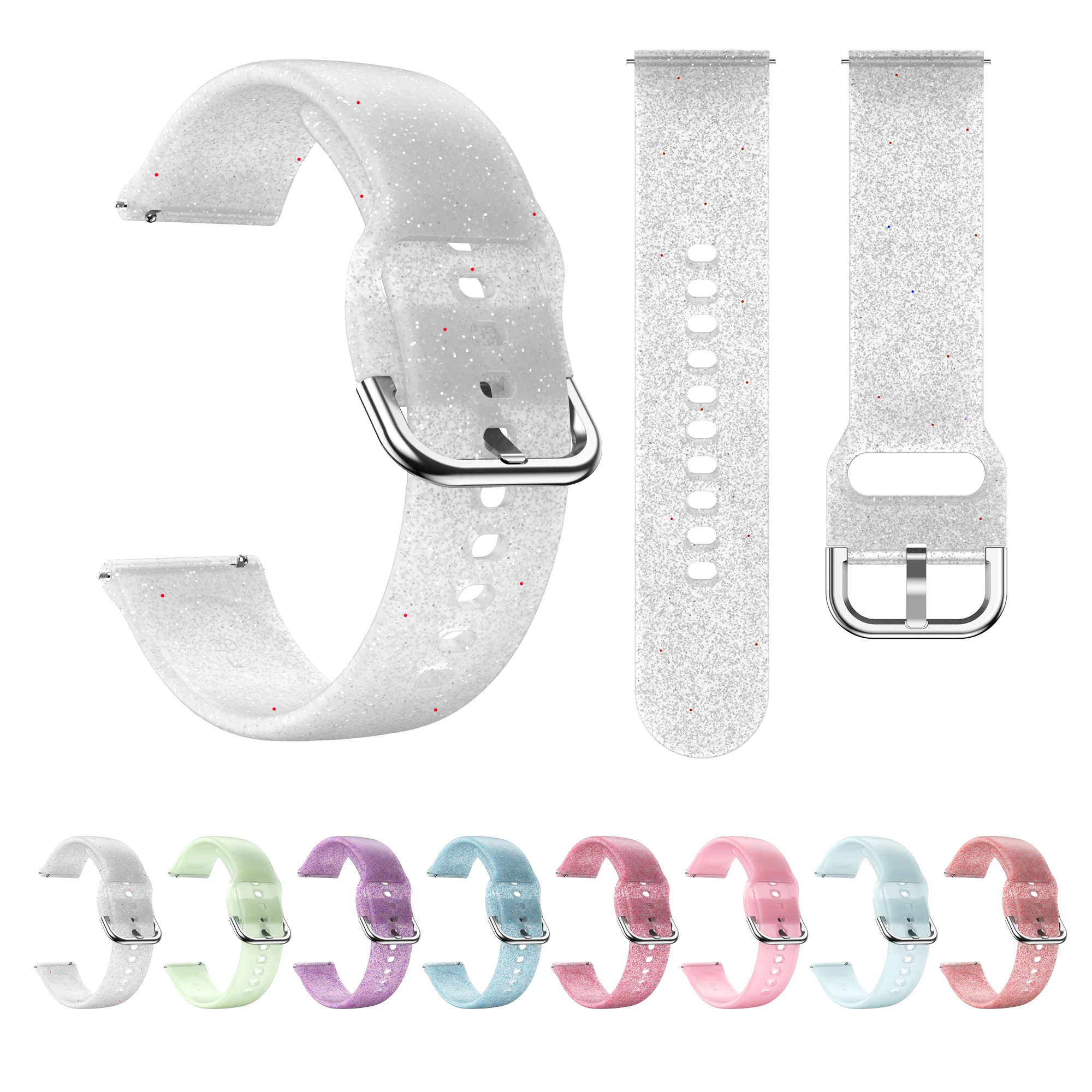 Suitable for Samsung watch6/5/4 Samsung active2 silicone strap Huawei watchgt4/3 luminous strap