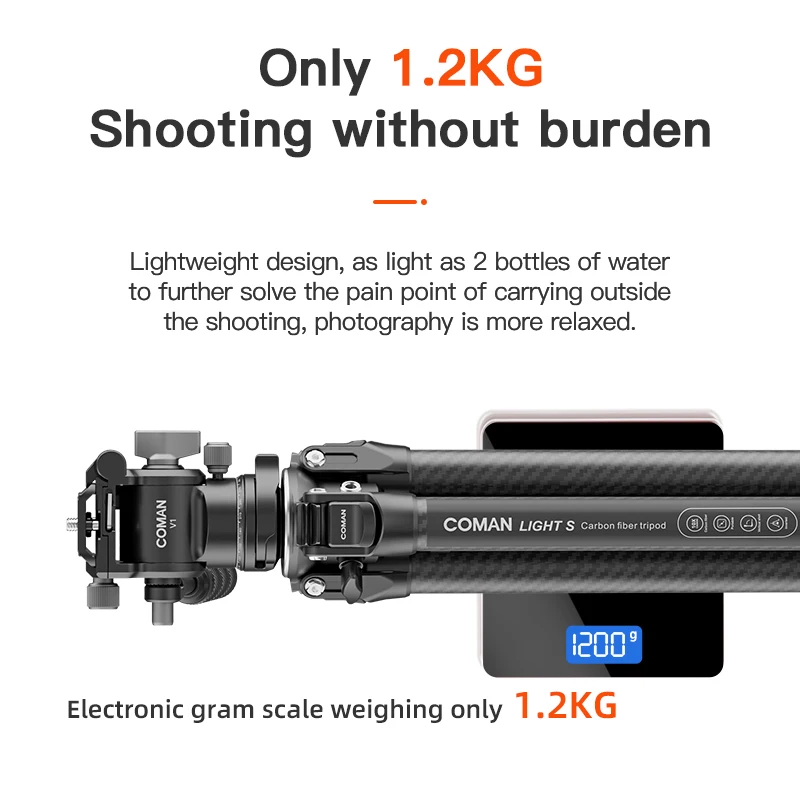 Light S High Quality Compact Photography Tripod Carbon Fiber Professional DSLR Video  Travel Tripod