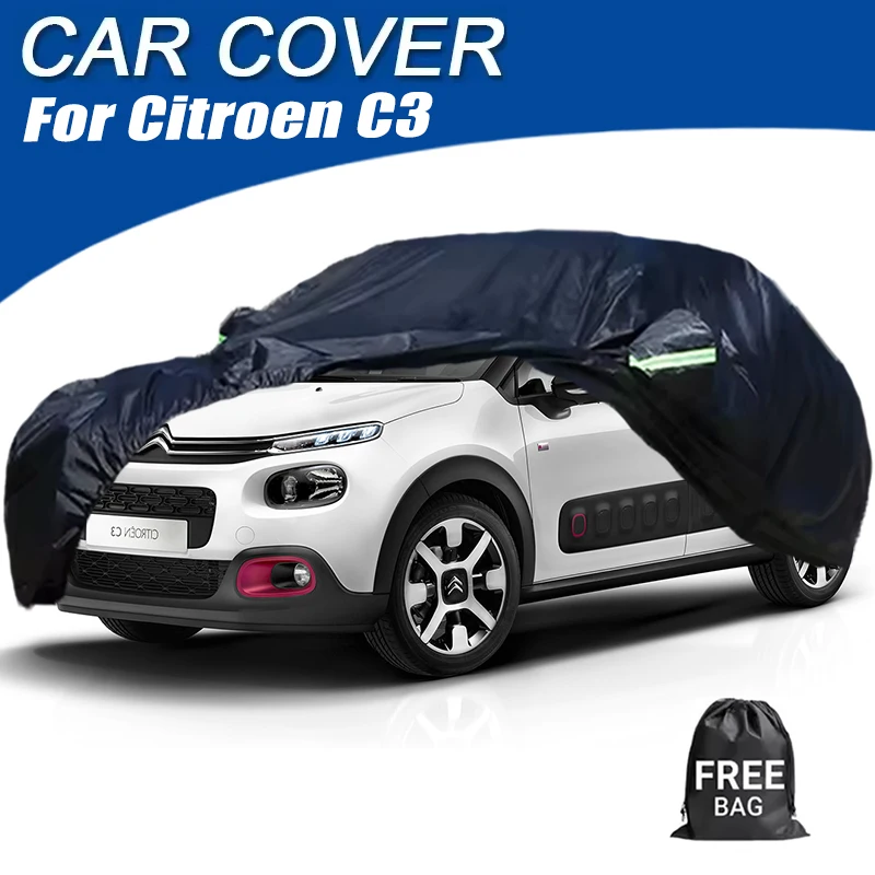 

Полный чехол для автомобиля Citroen C3, водонепроницаемый, летний, солнцезащитный, анти-УФ, зимний, защита от дождя и снега, аксессуары для автомобиля