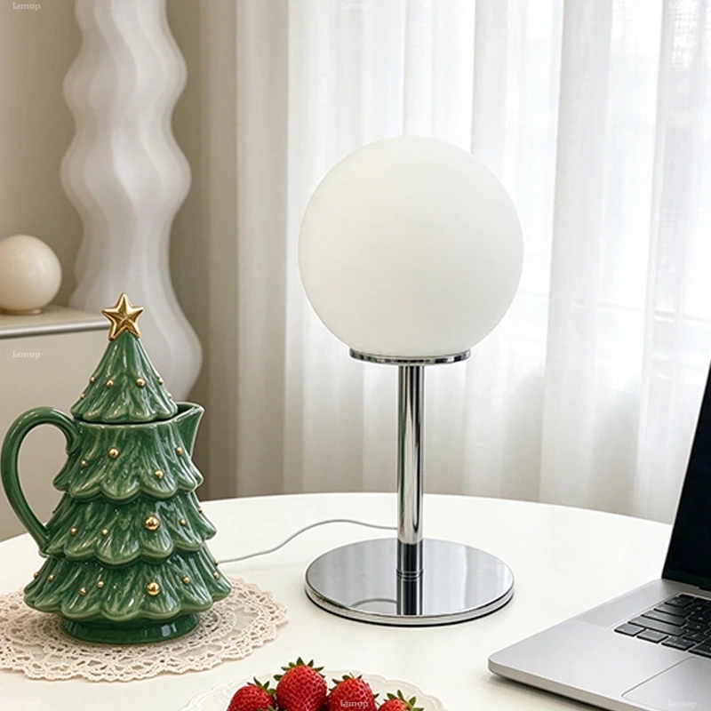 Murano Glass Cloud Table Lamp Italian Designer LED Bedside Lamp 3 Tone Soft Light for Bedroom Study Dining Table Villa Decor