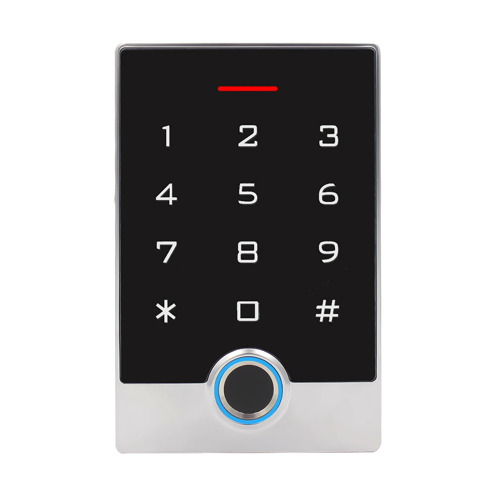 WiFi Tuya App Door Access Control System NFC IC RFID Card Reader Metal Case Fingerprint Access Control Keypad Wifi Remote Unlock