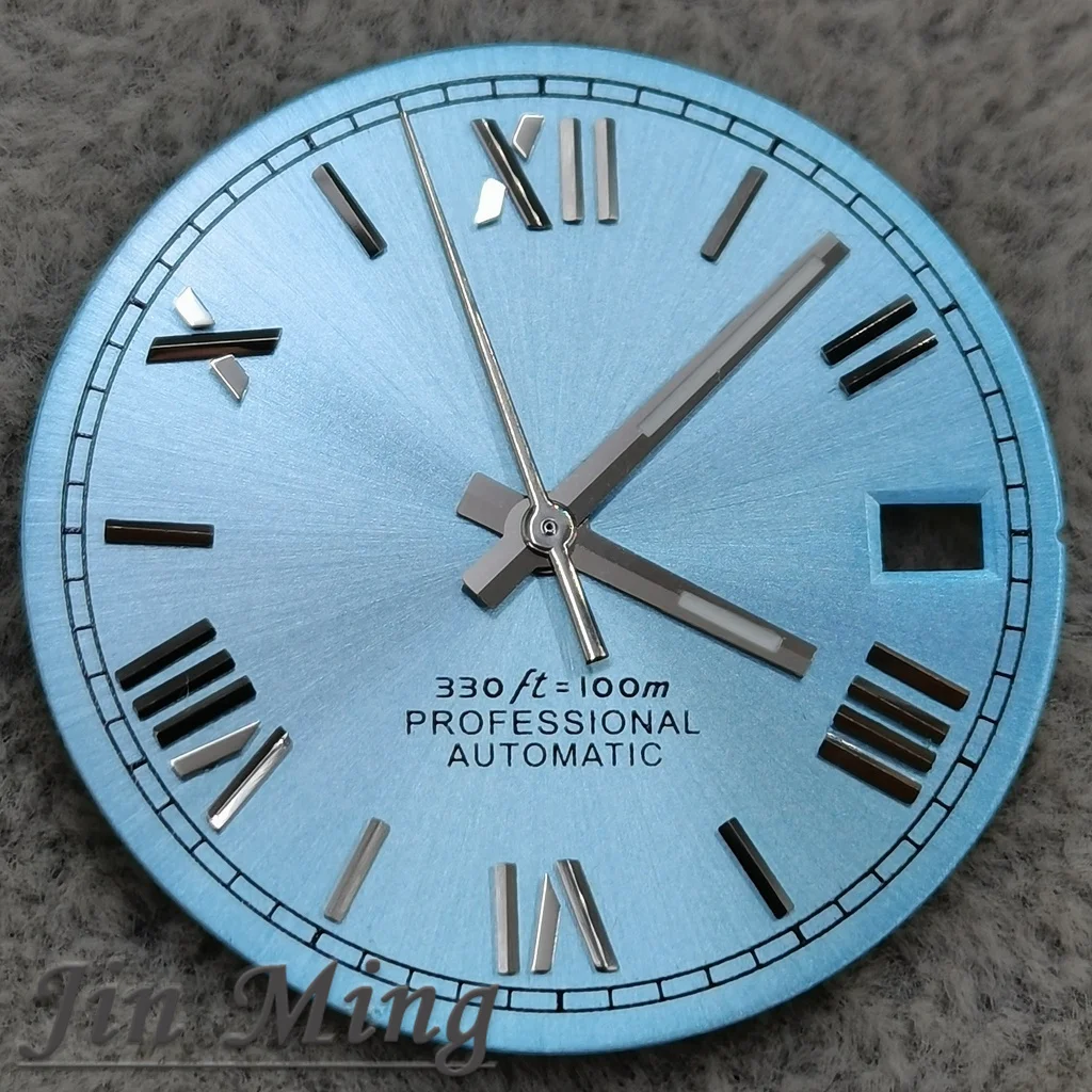 High Quality 28.5mm Aseptic Dial Fit Watch with Date Window Silver Gold Black Blue Pink Options Automatic NH35/NH36/4R/7S Moveme
