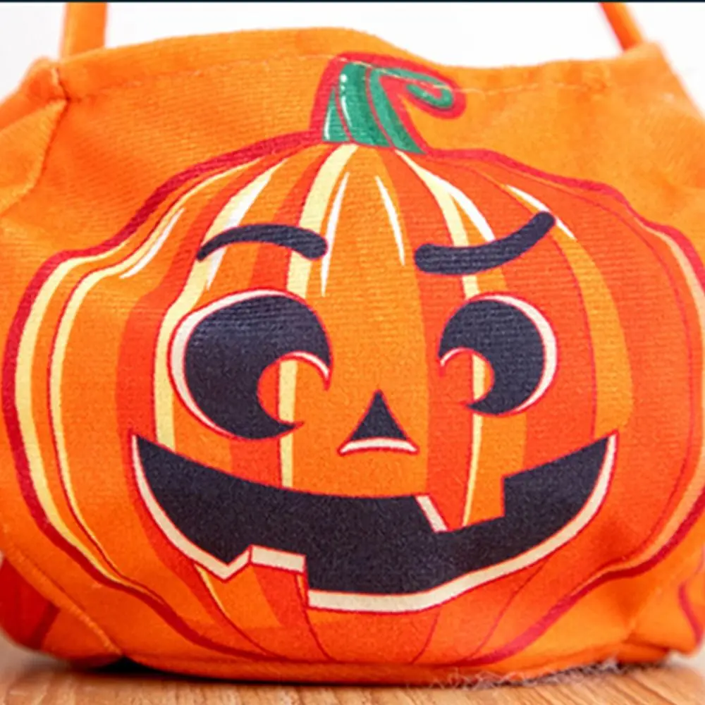 Funny Cloth Halloween Candy Bag Trick or Treat Tote Bags Pumpkin Candy Bucket Gifts Pouch Handbag Party