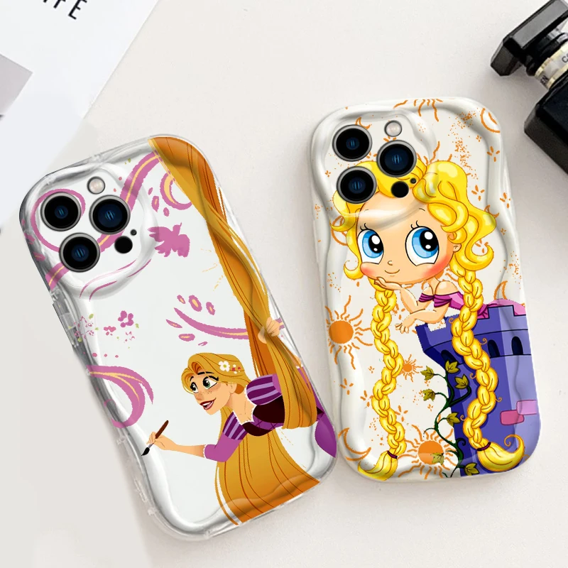 Tangled Cartoon Rapunzel Art For Apple iPhone 15 14 13 12 11 XS XR X Pro Max Plus Wave Oil Funda Phone Case