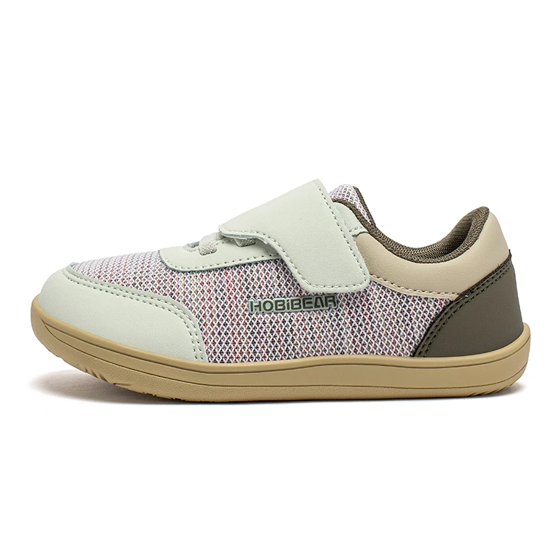 أحذية HOBIBEAR واسعة عند أصابع القدم حافي القدمين للأطفال، أحذية رياضية كاجوال بحلقة ربط بسيطة قابلة للتنفس، أحذية بدون قطرة
