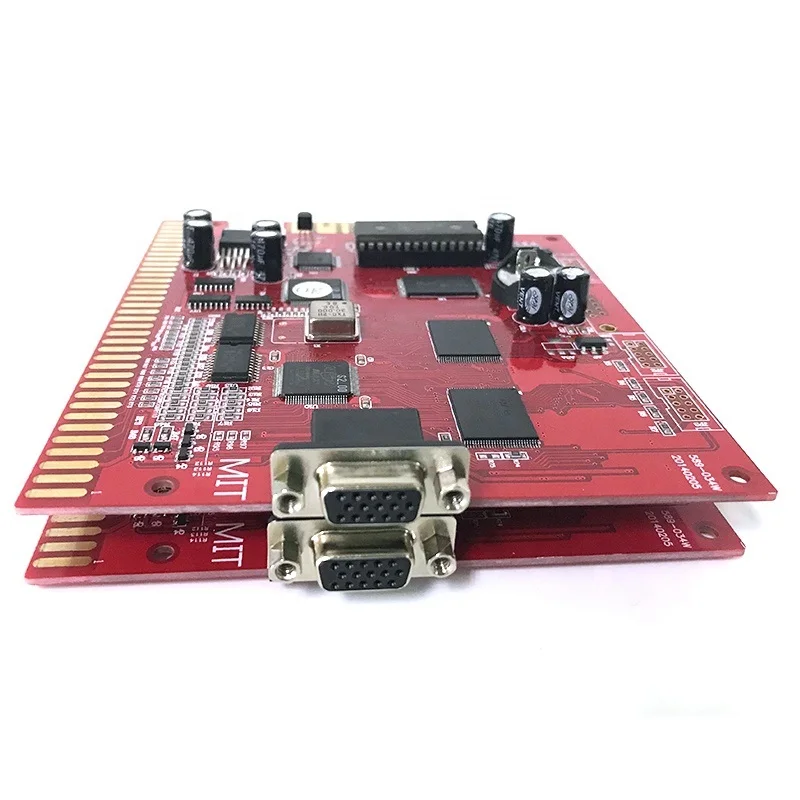 6-in-1 Retro Arcade Game Console Motherboard Red PCB Board Coin-Operated Game Accessory