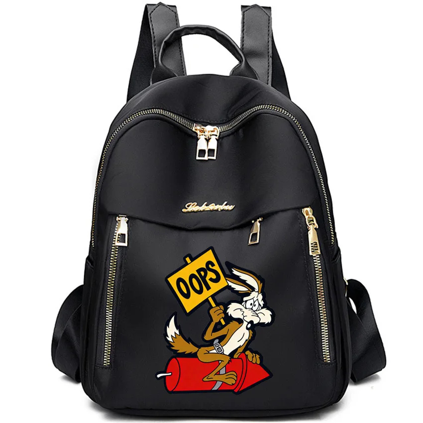 

Female Fashion Cartoon Funny Animal Rabbit Print Waterproof College Backpack Trendy Women School Bags Cute Girl Travel Book Bag